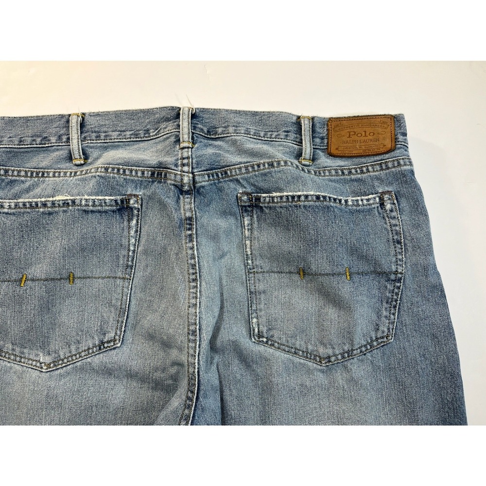 Polo Ralph Lauren Dungaree Jeans Mens 38x30 Blue Straight Leg Americana Heritage - Picture 3 of 8